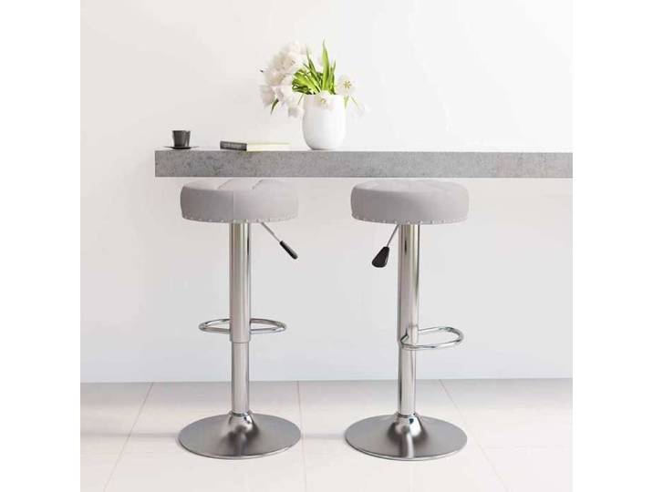 Nouveau Tabourets de bar lot de 2 gris tissu poids:9.7 kg @852