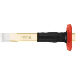 Rennsteig Schlitzmeißel mit Handschutz gebogen 27 x 240 mm, lackiert - 381 241 1