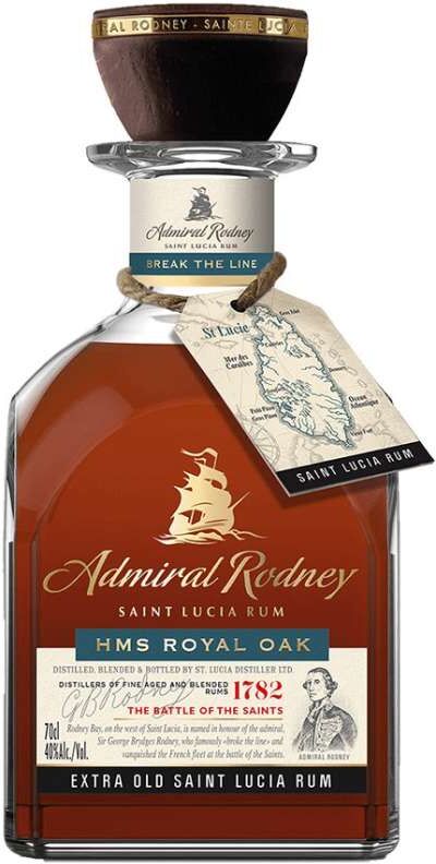 Saint Lucia Distillers Ron HMS Royal Oak Extra Old 70 cl - Saint Lucia Rum