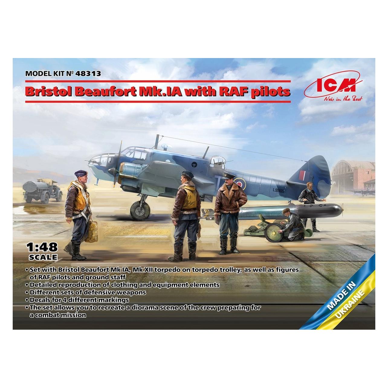 ICM Bristol Beaufort Mk.IA with RAF pilots (48313)