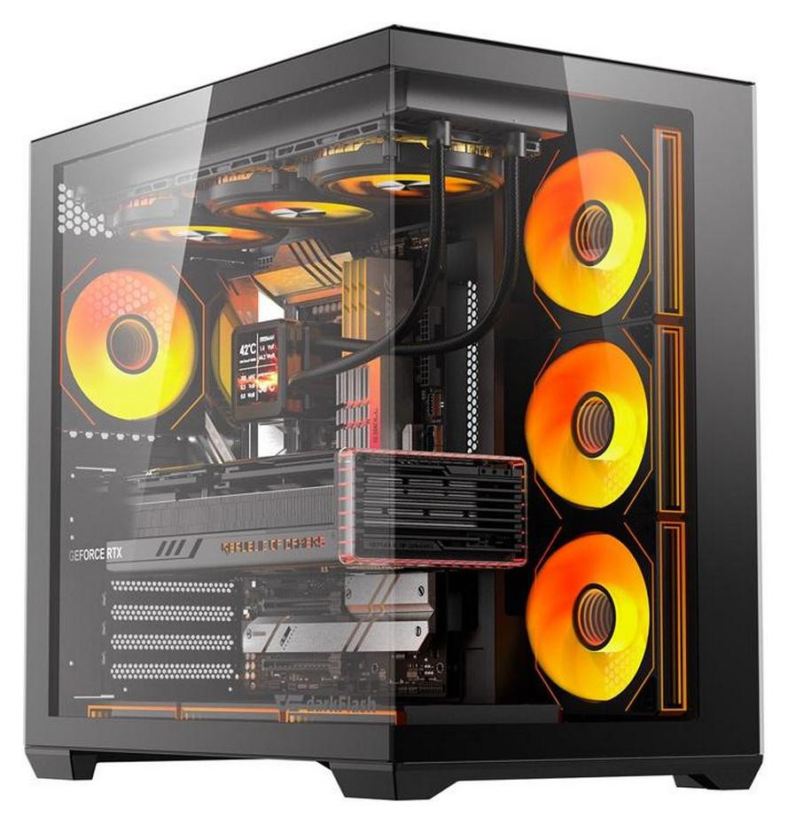 darkFlash C280 BLK +7F Computerbehuizing Zwart