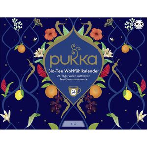 Pukka Adventskalender 11942, Bio-Tee Wohlfühlkalender, gefüllt mit 24 Beuteln Bio-Tee in 12 Sorten, 26 x 19 cm