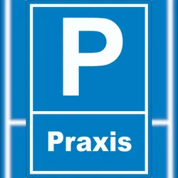 HB-Druck Parkplatz Praxis Aufkleber A7 (74x105mm)