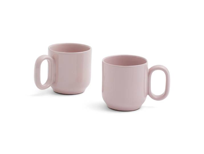 HAY - Barro Becher mit Henkel, pink (2er-Set)