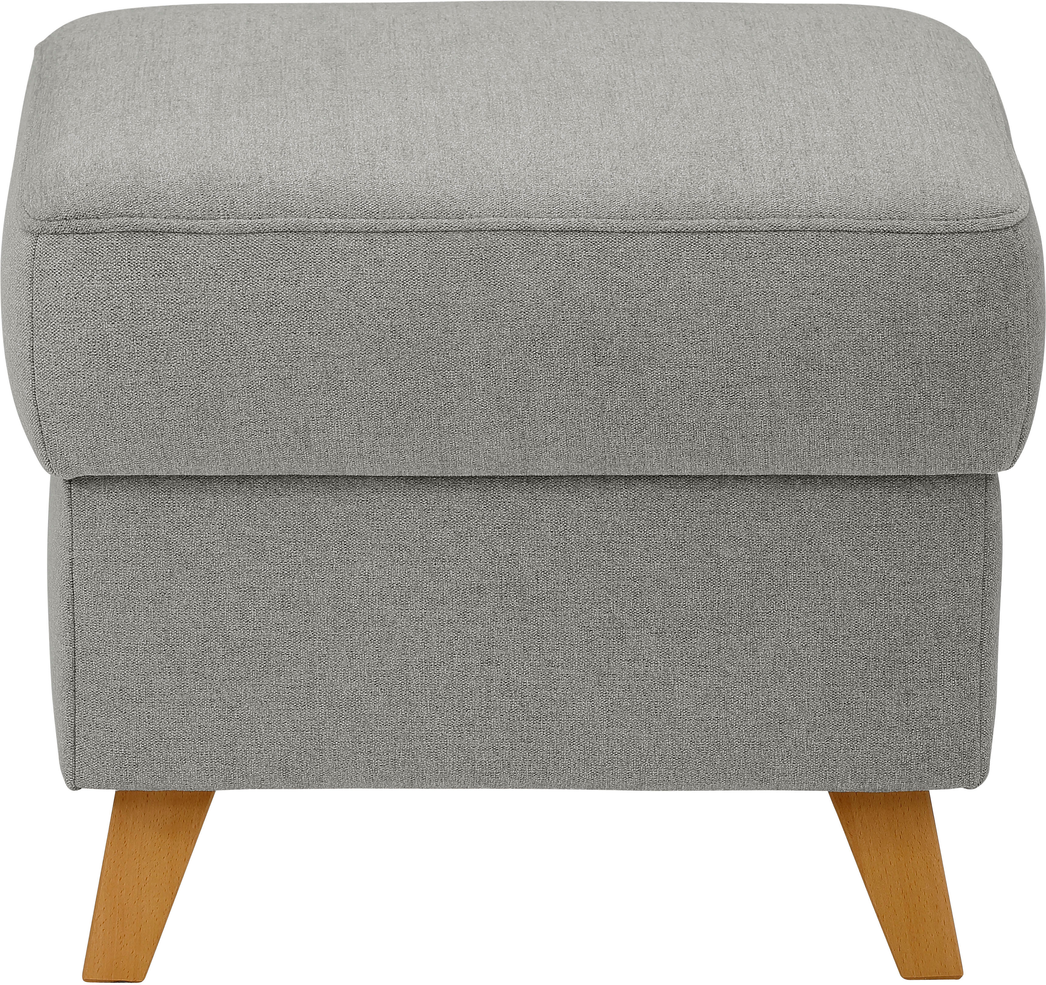 Stauraumhocker OTTO HOME "Westerland", grau (hellgrau), B:58cm H:48cm T:58cm, 100% Polyester, Hocker, Stauraumhocker, in vielen Bezugsarten und Farben, auch in Luxus-Microfaser imprägniert