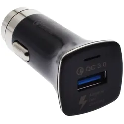 2GO 795955 Ladegerät für Mobilgeräte Universal Schwarz Zigarettenanzünder Schnellladung Auto