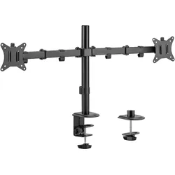 equip Tischhalterung 17"-32"/9kg DualTFT 360° Drehung sw (Tisch, 32", 9 kg), Monitor Halterung, Schwarz
