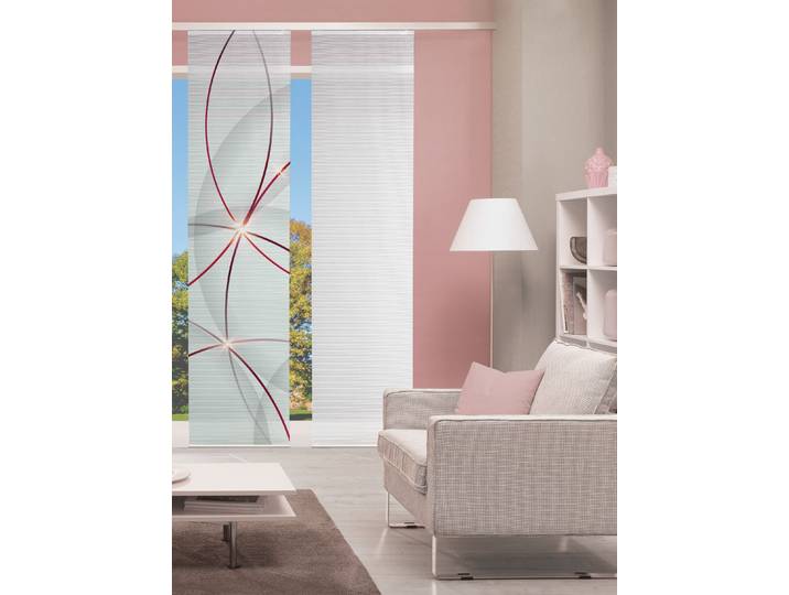 Schiebegardine VISION S SCHIEBEVORHANG DIGITALDRUCK BAMBUS-OPTIK 'BLINKI' , rot, B:60cm H:260cm, Polyester, Gardinen, Schiebegardine, DIGITALDRUCK - INDIVIDUELL KÜRZBAR