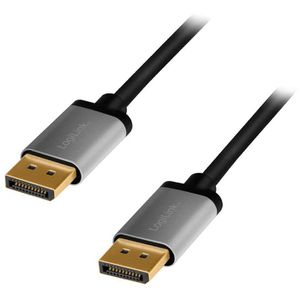 LogiLink Displayport-Kabel CDA0102, 4K UHD, DP 1.2, Displayport auf Displayport, 21,6 Gbit/s, 60Hz, 3 m
