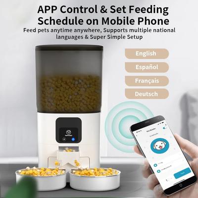 Inspired Living Smart WiFi Pet Feeder With Camera 7L Automatic Cat & Dog Food Dispenser Smart WiFi Pet Feeder With Camera 7L Automatic Cat & Dog Food Dispenser