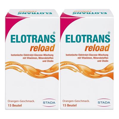 Elotrans reload Elektrolyt-Pulver mit Vitaminen Doppelpack 2x15x7,57 g Beutel