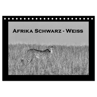 Afrika Schwarz - Weiss (Tischkalender 2027 DIN A5 quer), CALVENDO Monatskalender