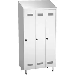 Edle stahlgarderobe 3 türen 3 körper - 985x480x2010 mm - 10804180 Eurast