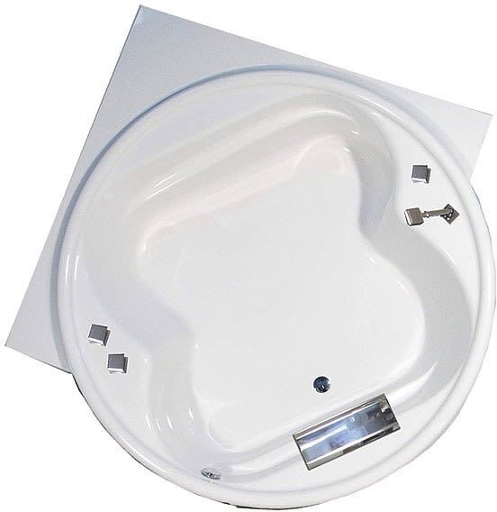 Caribia Vidal Eck-Badewanne 190 x 190 cm, Badewannen, 20870, weiß
