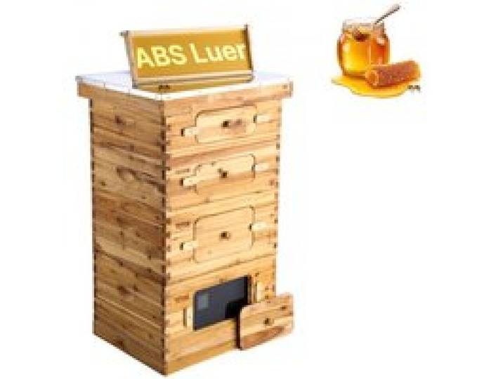 VEVOR Bienenstock, 40 Rahmen, Zander Beute, mit Bienenwachs beschichtetes Tannenholz, 2 tiefe + 2 mittelgroße Bienenkästen, Langstroth-Bienenstock-Set, transparente Acrylfenster mit Fundamenten