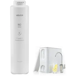 VEVOR Ersatzkartusche für Umkehrosmoseanlage RO-System 1000 GPD 10-stufig, 0,00001 μm, für 24 Monate, Reduziert TDS und Blei, Kompatibel mit den Untertisch-Wasserfiltersystemen SS-203 und SS-204