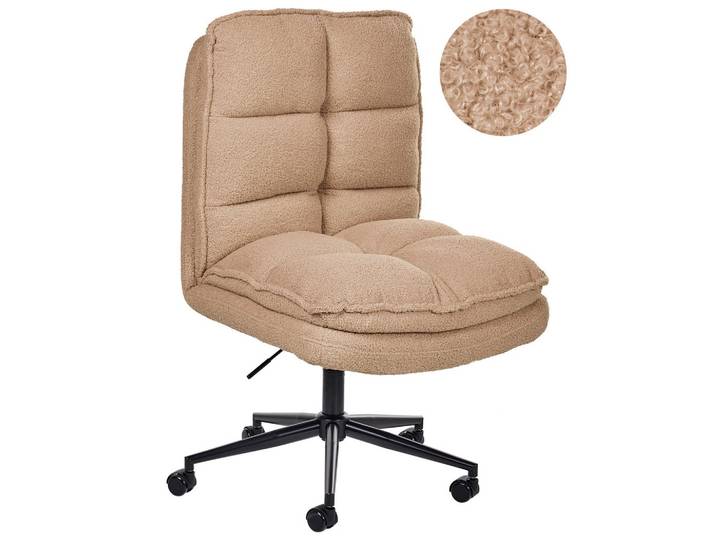 BÜROSTUHL Bouclé Sandbeige Addison