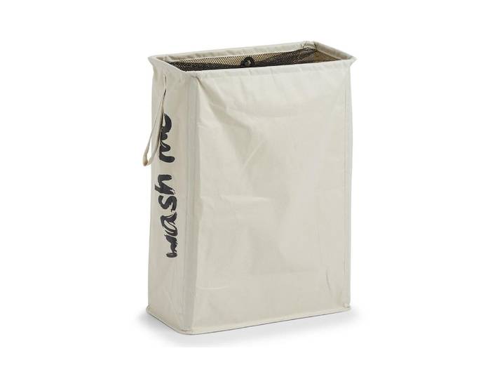 Wäschesack ZELLER PRESENT Zeller Present Wash , beige, B:40cm H:56cm T:20cm, Polyester, Wäschesammler, Wäschesack