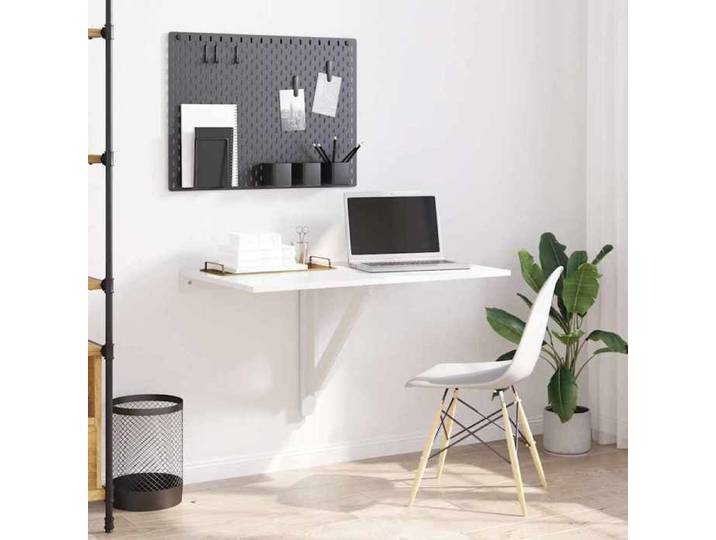 Stable&Durable - Blanc - Table murale rabattable Blanc 100x60 cm - Table pliante HS120254719