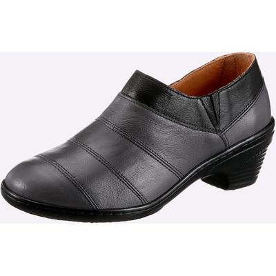 Pumps GEMINI, Damen, Gr. 37, Leder, grau, Glattleder, Basic, Schuhe Pumps