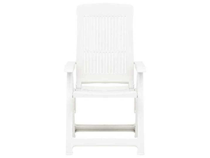 Blanc Siège de jardin - Chaises inclinables de jardin - (2 pcs) - Plastique Blanc C2519