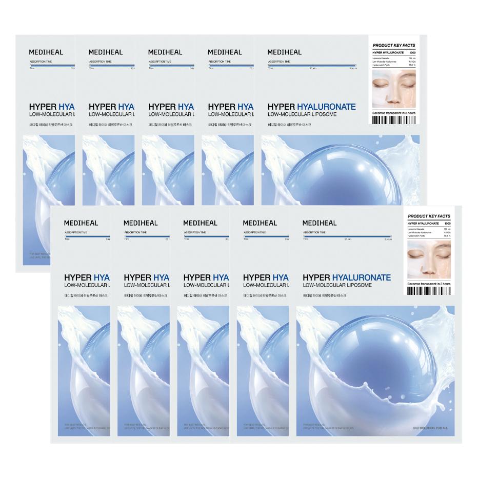 Mediheal - Hyper Hyaluronate Mask - 10pcs (370 g) (MEH-00070)
