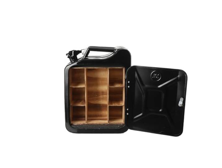 ECUTEE Barschränke 20L Kanister Bar Benzintank Weinregal Mobile Whisky Barschrank Benzinkanister Abschließbare Minibar Schrank Weinlagerung mit Flaschenhalter, Papa Männer Geschenk, 34x16x46cm