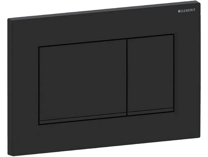 Geberit Bedieningspl. Sigma30\, 2-Toets:mat Zwart\, Easy-To-Clean\, Zwart
