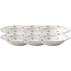 Villeroy & Boch Multipack Petite Fleur Salatschale - 6 Stück, Schüssel + Schale, Weiss