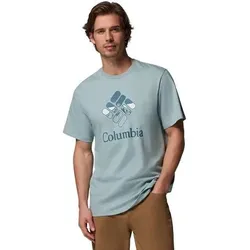 COLUMBIA Herren Shirt CSC Seasonal Graphic Tee, Größe L in Blau Blau