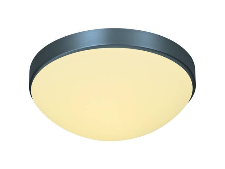 Bankamp Designer-Deckenlampe Basic anthrazit matt eloxiert / Glas opal weiss Eisen/Glas