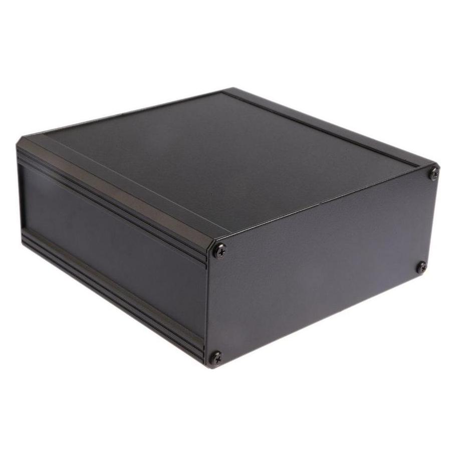 RS PRO Aluminium Kühlkörpergehäuse, Schwarz, Aussenmass 200 x 200 x 86mm, IP40 (Gehäuse) (1881264)