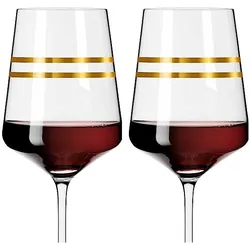 Ritzenhoff PROM Celebration Deluxe Rotwein 2er Set, Weingläser, Gold