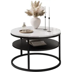 COUCHTISCH CIRI SLIM mit Regal Hochglanz
