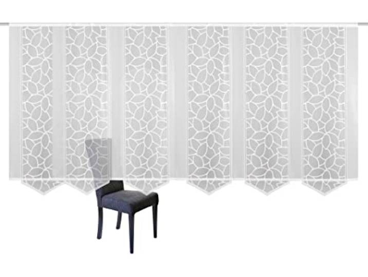 Home fashion - 096632-0101 160x57 cm - Schiebevorhang Jacquard Set Weiss