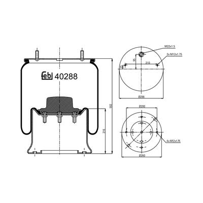 FEBI BILSTEIN Federbalg, Luftfederung 40288