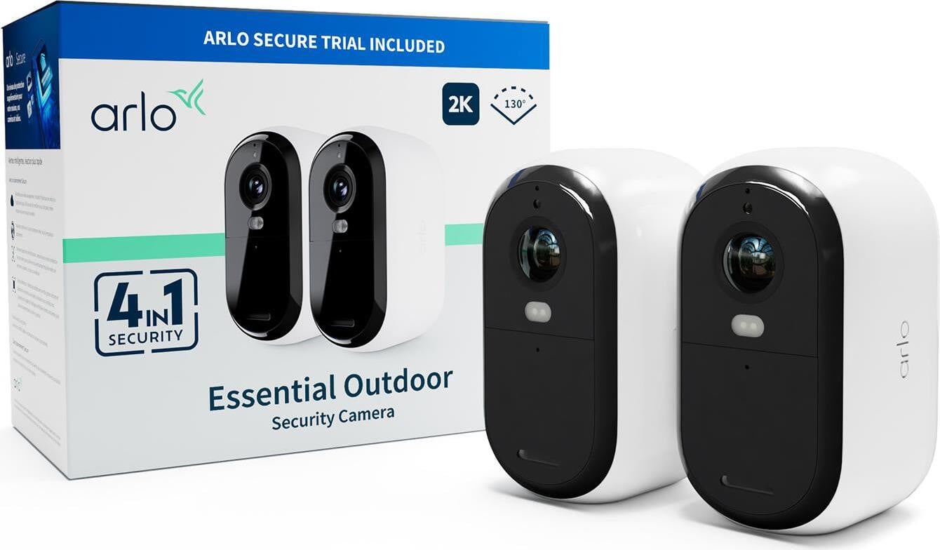 Arlo Essential 2K beveiligingscamera 2-pack