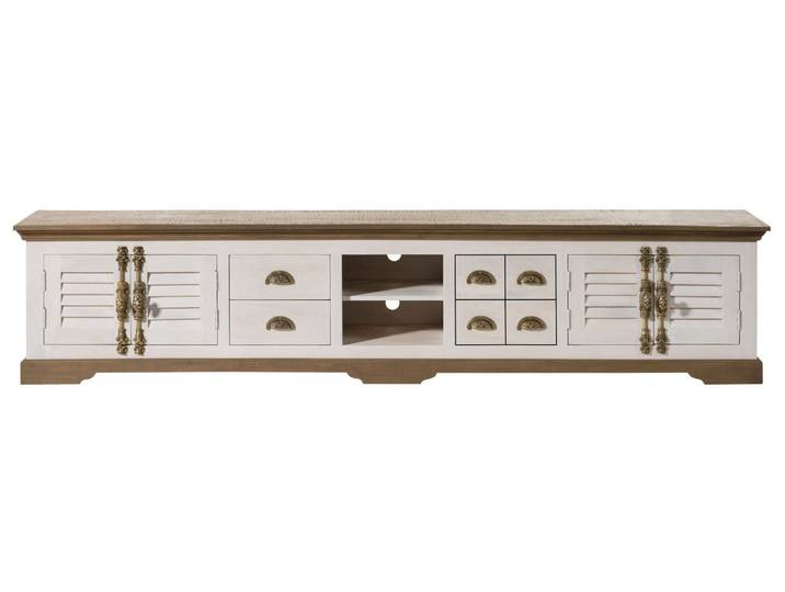 TV-Board Mango 260x45x55 weiß lackiert TOULOUSE #118