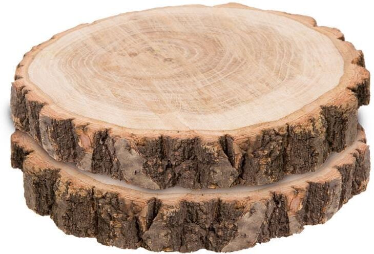 Dekofigur "Dekomat AG Holzscheiben 2 Stück, 20 x 3 cm", braun, Dekofiguren, Dekofigur braun Einheitsgröße