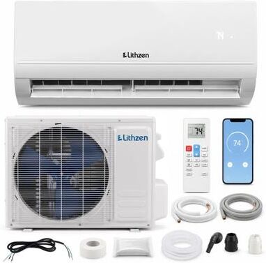 Costway Lithzen 18000 BTU 208-230V 17 SEER2 Mini Split Air Conditioner and Heater WiFi Enabled