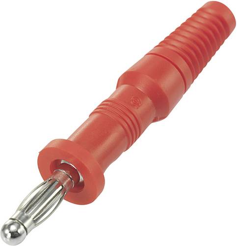 TRU Components TC-R8-20A Lamellenstecker Stecker, gerade Stift-Ø: 4mm Rot
