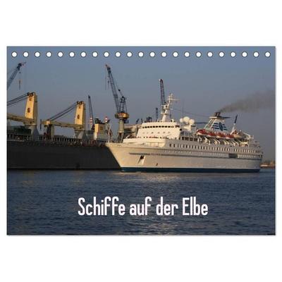 Schiffe auf der Elbe (Tischkalender 2027 DIN A5 quer), CALVENDO Monatskalender