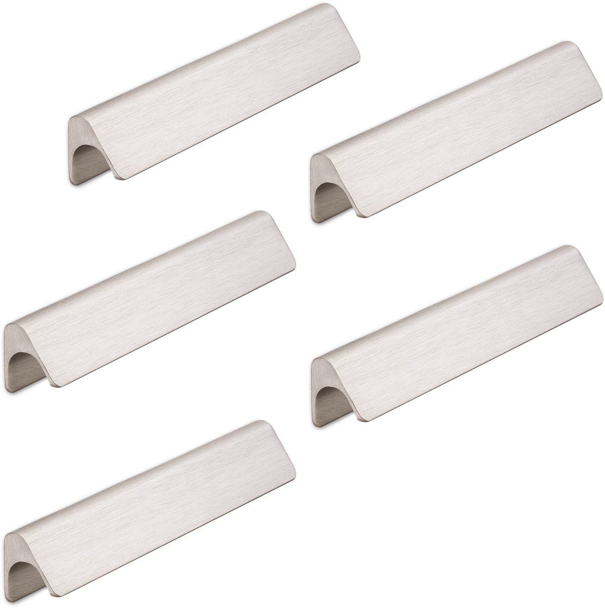 Set van 10 meubelgrepen SOTECH VERONIQUE II in RVS-optiek geborsteld met een boorgatafstand van 160 mm