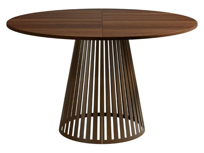 MIRJAN24 Esstisch Cone Braun 120 (Ausziehbarer), Rund, 120-196x120x76 cm
