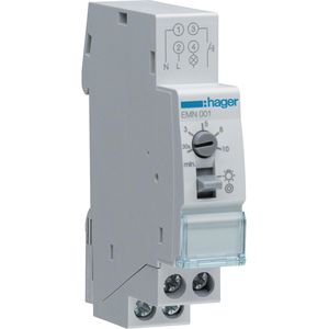 Hager Treppenlichtzeitschalter EMN001, elektronisch, 230V, Hutschiene