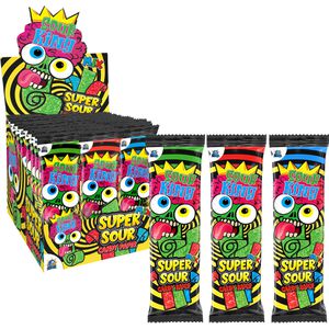 Candy-Planet Esspapier Super Sour Mix, mit Fruchtgeschmack, in 3 verschiedenen Sorten & Farben, je 15 g, 60 Pack