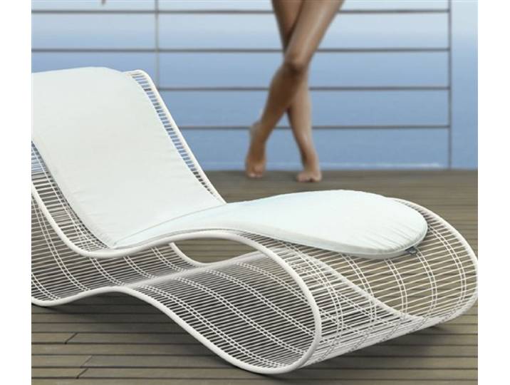 TALENTI rembourrage pour chaise longue BREEZ Collection Premium (White - Tissu)