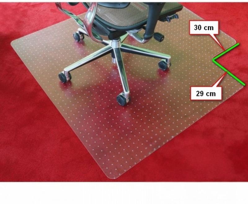 B2B Partner Bürostuhlunterlage für Teppichböden - Polycarbonat, T-Form, 1340 x 1200 mm