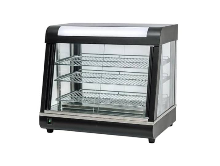 Vitrine Chauffante Professionnelle 3 Niveaux – 1500 W – Grande Capacité – Idéale Snacks & Boulangeries