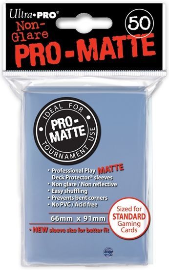 Ultra Pro Standard Sleeves - Non-Glare - Clear Pro Matte 50 kpl Toploader